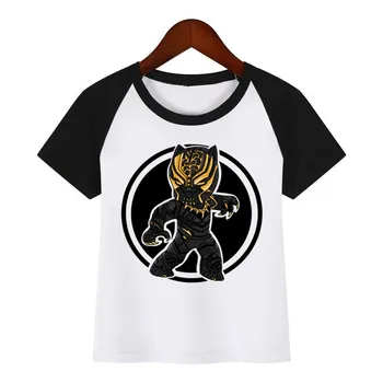 Bērni Jaunu Karikatūra Izdrukāt Karikatūra Black Panther Bērnu Vasaras T-krekls Bērnu Modes Apģērbu T Krekls Bērniem Karikatūra T-krekls