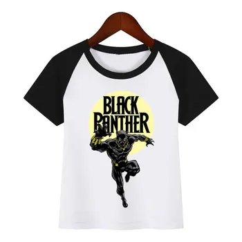 Bērni Jaunu Karikatūra Izdrukāt Karikatūra Black Panther Bērnu Vasaras T-krekls Bērnu Modes Apģērbu T Krekls Bērniem Karikatūra T-krekls
