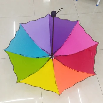 Bērni Lietus Aizsardzības Chuva Paraguas Parapluie Bērniem Jumta Krāsains Saulessargs Varavīksnes Locīšanas Bērnu Lietussargi
