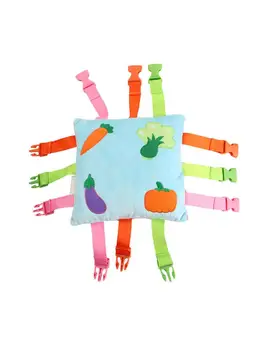 Bērni Pamata Dzīves Prasmju Apmācību Spilvena Krāsas Pieskaņotu Spilventiņu Montessori Buckl Rotaļlietas Bērnu Pirmsskolas Agrīnās Mācīšanās Izglītības Rotaļlietas