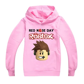 Bērniem drēbes kokvilnas Robloxing džemperis apģērbu karikatūra puiku krekls pelēkā vārna gadījuma valkāt T-krekls ar garām piedurknēm krekls top