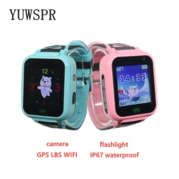 Bērniem GPS tracker skatīties IP67 Waterproof SOS GPS Wifi LBS Atrašanās vietu, lukturīti, fotokameru 1.44