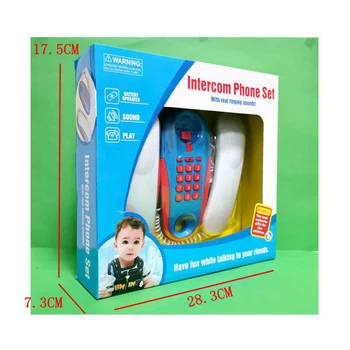Bērniem Izlikties, Spēlēt Domofons Telefona Rotaļlietas Simulācijas Telefona Rotaļlieta Ar Reālā Zvana Skaņas Bērniem Birthdaty Dāvanas - Rozā Balts