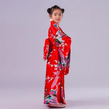 Bērniem Japāņu Tradīcijas Sieviešu Stila Kimono Cosplay Kostīmi Apģērbs Kimono Cosplay Tērpu Halloween Karnevāla Puse Cosplay