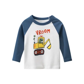 Bērniem Krekli 2021. Gada Pavasara Rudens T-krekli Bērniem, Bērnu Zēnu T-krekls Kokvilnas Vēstuli Top Bērnu Apģērbi zēniem apģērbi