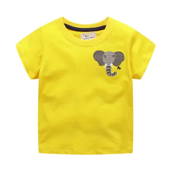 Bērniem Meiteņu kokvilnas topi, t-veida, džersija apģērbs 2-7t baby girl t krekli ar aplikācijas žirafe gudrs t krekls meitenēm apģērbi