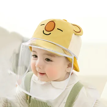 Bērniem Putekļu Pierādījums Anti Pilienu Aizsargājošu Sejas Masku Saule Klp Spaiņa Cepuri Babys Zīdaiņu zēns Meitene Cute Āra Anti-spray Toddler Cepure