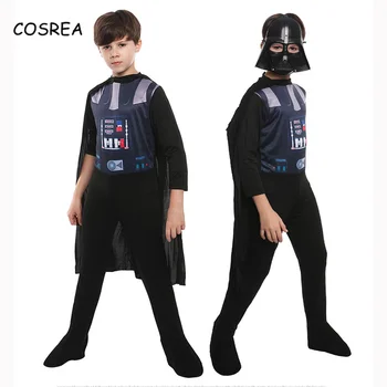 Bērns Zvaigzne Cosplay Kara Bruņinieki Ren Rey Pieaugums Skywalker Custome Darth Vader Anakin Skywalker Bodysuit Lightsword Stormtrooper