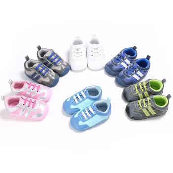 Bērnu apavi Jaundzimušajiem-Zēniem, Meitenēm Pirmo Staiguļi Infantil Toddler Mīksto vienīgais Prewalker Čības 0-18Mos