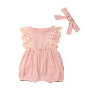 Bērnu Apģērbs Jaundzimušajiem Bērniem, Baby Meiteņu Kokvilnas Piedurknēm Romper Jumpsuit Apģērbs, Drēbes, Izmērs 0-24M