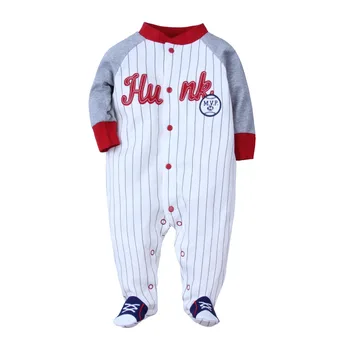 Bērnu apģērbu Beisbola Sporta stila 0-1 gads zēnu drēbes, jaundzimušā pidžamu pavasarī baby jumpsuit sleepwear jaundzimušo zēnu drēbes ropa