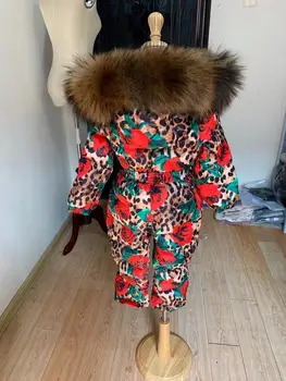 Bērnu Apģērbu Jumpsuit Meitenēm Zēniem Sniega Uzvalks Leopard Dūnu Jaka Parka Bērnu Drēbes, Ziemas Kombinezons Bērniem Y1950