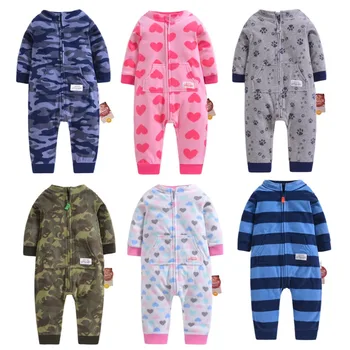 Bērnu apģērbu, vilnas pidžamu zīdaiņiem bebes kopumā maskēties jumpsuit baby romper bērnu ziemas drēbes ziemassvētku ropa de bebe 2Y