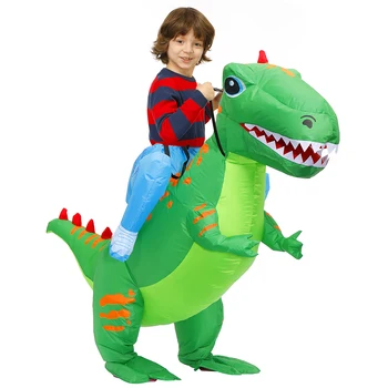 Bērnu Bērniem Purima Dinozauru Piepūšamās Kostīms, Zēnu, Meiteņu Grupa Cosplay Kostīmi Smieklīgi Karnevāls Karikatūra Halloween Tērps, Kleita
