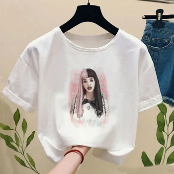 Bērnu Cute Meitene T-krekls Melanie Martinez Karikatūra Izdrukāt T-krekls Vasaras Harajuku Kawaii Modes Sieviešu T-krekls ar īsām piedurknēm