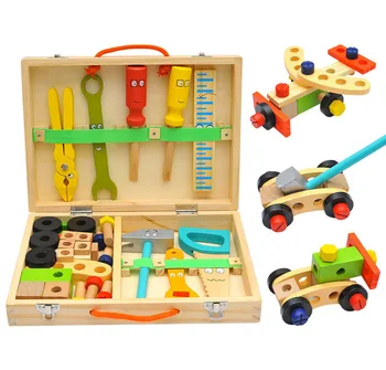 Bērnu Instrumentu Komplekts Koka Rotaļlietas Spēlēt Instrumentu Kastē, kas Piederumu Plāns Rotaļlietu Komplekts Izlikties, Izglītības Mācību Celtniecības Dāvanas Zēniem Gpl