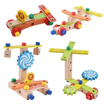 Bērnu Koka Izglītības Montessori Rotaļlietas, Komplektējot Krēslu, Rotaļlietu, Multifunkcionāla Uzgriezni Kombinācija Krēslu DIY Remonta Rīku Zēns Rotaļlietas