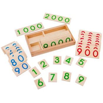Bērnu Koka Montessori Numuri 1-9000 Mācību Kartes Matemātikas Mācību līdzekļi Pirmsskolas Izglītības pirmajos Izglītojošas Rotaļlietas