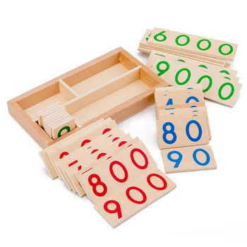 Bērnu Koka Montessori Numuri 1-9000 Mācību Kartes Matemātikas Mācību līdzekļi Pirmsskolas Izglītības pirmajos Izglītojošas Rotaļlietas