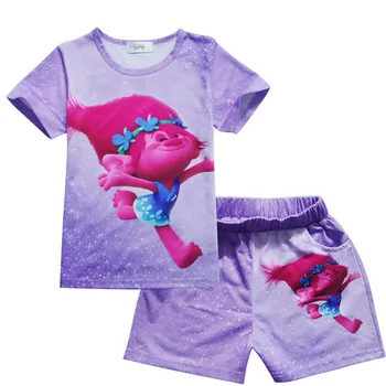 Bērnu Meiteņu Apģērbu Komplekti Moana Maui Kostīmu Mazulis Zēnu Apģērbu Komplekts Gadījuma T Krekli, Bērnu, Sporta Tērpi 2 Gab Top Tees + Bikses