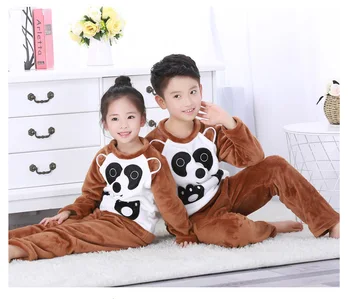 Bērnu Pidžamas Bērniem Sleepwear Bērnu Pidžamas Komplekti Zēniem, Meitenēm, Dzīvnieku Pidžamas Pijamas Flaneļa Naktsveļu Homewear Toddler Apģērbi