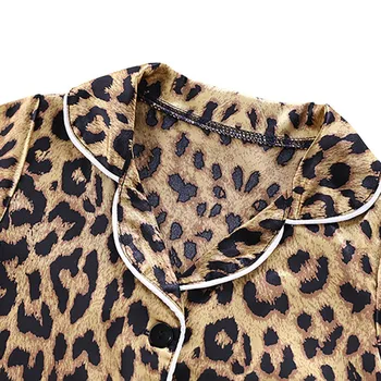 Bērnu Pidžamas Bērniem Zēni Leopards Drukāt Tērpiem Kopa Ar Īsām Piedurknēm Blūze Topi+Šorti Sleepwear