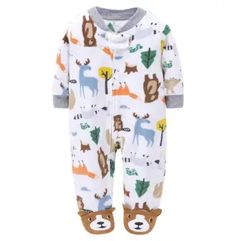 Bērnu pidžamas rāvējslēdzēju ziemā silts zīdaiņu apģērbu unicorn polar fleece jumpsuit zēnu drēbes, bērnu jumpsuit jaundzimušo romper ropa bebe