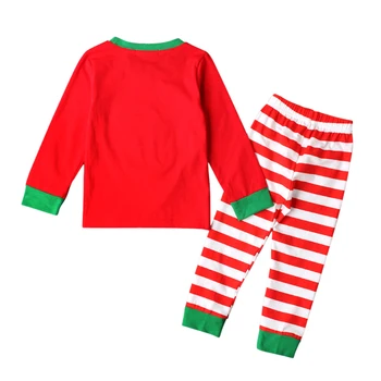 Bērnu Pidžamas Santa Briežu Pyjama Baby Meitenēm Pidžamas Zēniem Sleepwear 2-7Y Ziemassvētku Pajama Komplekti Pyjama garām Piedurknēm Bērnu Kostīms
