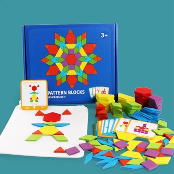 Bērnu Puzzle Set Krāsains Bērnu Izglītība Koka Rotaļlietas Bērniem Mācīšanās Attīstības Rotaļlietas 155 Bloki