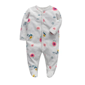 Bērnu Romper Jaundzimušo Bērnu Zēni Meitenes Gulšņi Pidžamu 3M -12 M Mēnešus Jumpsuit Zīdaiņu Drēbes ar garām Piedurknēm