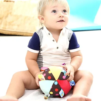 Bērnu Rotaļlietas 0-12 Mēneši Bērnu Gredzens Bell Bumbu Baby Auduma Mūzikas Mobile Mācību Rotaļlietas, Plīša Izglītības Roku Satveriet Grabēt Bumbu