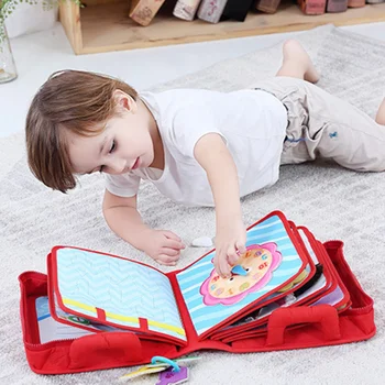 Bērnu Rotaļlietas 3D Montessori Grāmatas, Rotaļlietas Zīdaiņiem Izglītības Jauno Dzimis Auduma Grāmata Par Zīdaiņu Agrīnās Mācīšanās Izlūkošanas Rotaļlietas