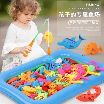 Bērnu Rotaļlietas, Magnētisko makšķeri Pool Set 1-4 Gadiem, Intelektuālā Attīstība, Vecāku-bērnu Saziņas Rotaļlietas, Dāvanas, Zēns Meitene