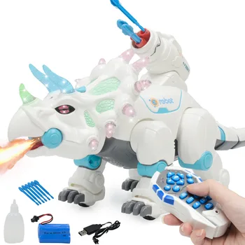 Bērnu Rotaļlietu Simulācijas RC Robots Dinozauru Smart Spray Uzsākt Raķešu pirmsskolas mācību mašīnas Bērnu Izglītojošās Rotaļlietas