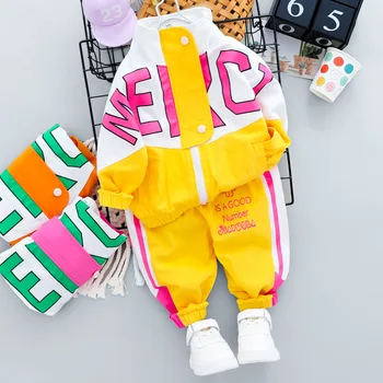 Bērnu Rudens Ikdienas Drēbes Mazulis Zēni Meitenes Rāvējslēdzēju Jaka, Bikses 2gab/komplekti Pavasarī Bērniem Zīdaiņu Tērpu Toddler Modes Tracksuit