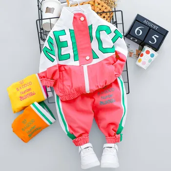 Bērnu Rudens Ikdienas Drēbes Mazulis Zēni Meitenes Rāvējslēdzēju Jaka, Bikses 2gab/komplekti Pavasarī Bērniem Zīdaiņu Tērpu Toddler Modes Tracksuit