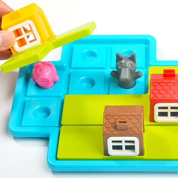 Bērnu Smart Hide&Seek galda Spēles Trīs bērniņi Piggies Little Red Riding Hood IQ Challenge Valdes Risinājums Spēles Rotaļlietas