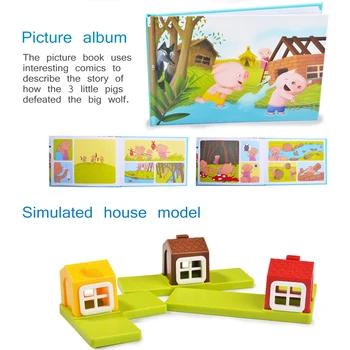 Bērnu Smart Hide&Seek galda Spēles Trīs bērniņi Piggies Little Red Riding Hood IQ Challenge Valdes Risinājums Spēles Rotaļlietas