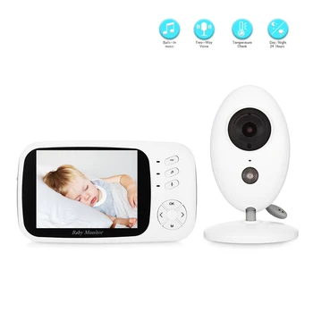 Bērnu Tālruņa 3.5 collu Digital Video Audio Mūzikas Zīdaiņu Pārnēsājamo Kameru Auklīte Uzraudzīt Temperatūras Sensors, Domofons Baby Monitor