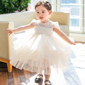 Bērnu Vecuma Balta Princeses Kleita Puķu Meitenei, Kāzu Kleitu Sieviešu Tērpu Darbības Apģērbu Vestidos Verano