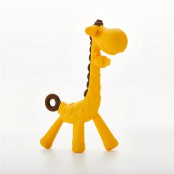 Bērnu Zobi, Ka Luncināties Molārā Stienis Žirafe, Lai Iekost Teether Safty Bērnu Teether Zīdaiņu Mierinātāji Karikatūra Zobu Aprūpes Silikona