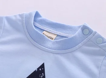 Bērnu Zēnu Apģērba Komplekts Toddler Kokvilnas garām piedurknēm Zvaigžņu Izdrukas T krekls+Kucēns Bikses Zīdaiņu Apģērbs, 2gab Uzvalks Jaundzimušo Apģērbi