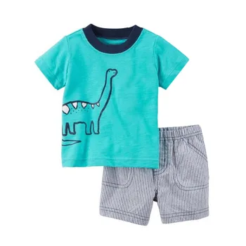 Bērnu zēnu drēbes vasaras stils jaundzimušo, zīdaiņu apģērbs polo t krekls + īsās bikses 2 gabali zēnu sporta apģērbu zīdaiņiem bebe komplekts
