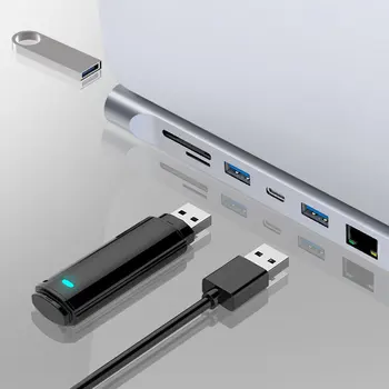 C tipa centrs Dual 4k HDMI-saderīgam USB3.0 USB2.0 Pd Uzlādes VGA Audio Ligzda RJ45 3.5 mm Ar Adapteri
