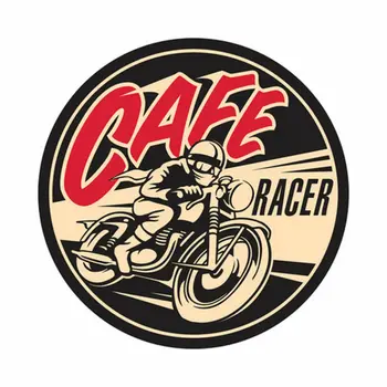 Cafe Racer Vecās Skolas Decal Uzlīmes Rockabilly Retro Vintage Ace Bobber