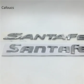 Cafoucs Par Hyundai Santafe Chrome 3D Vēstuli Emblēma Aizmugurē, Bagāžnieka Emblēmu, Logo Asti Decal Uzlīmes