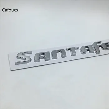 Cafoucs Par Hyundai Santafe Chrome 3D Vēstuli Emblēma Aizmugurē, Bagāžnieka Emblēmu, Logo Asti Decal Uzlīmes