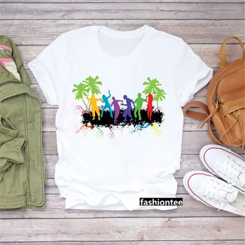 -Camiseta de Zumba fitness para mujer, Camiseta deportiva para gimnasio, camiseta de hip hop para mujer, Camisetas estamp