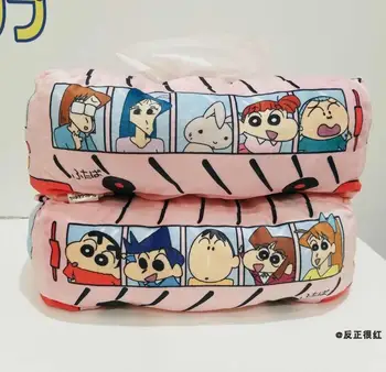 Candice guo plīša rotaļlieta pildījumu lelle karikatūra Pastelis Shin Chan autobusu auto jautājumu kasti mājās papīra dvieli gadījumā dzimšanas dienas dāvanu 1gab.
