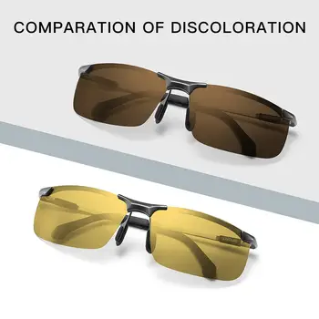 CAPONI Nakts Redzamības Polarizētās Saulesbrilles Photochromic Saules Brilles Vīriešiem Oculos Dzeltena Braukšanas Brilles gafas de sol BSYS3066